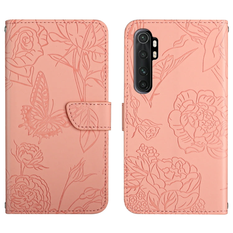 Skin Feel Butterfly Peony Embossed Leather Phone Case, For Xiaomi Mi Mix 4, For Xiaomi Mi Note 10 Lite, For Xiaomi Mi Note 10 / Note 10 Pro, For Xiaomi Poco M4 Pro 4G