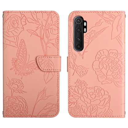 Skin Feel Butterfly Peony Embossed Leather Phone Case, For Xiaomi Mi Mix 4, For Xiaomi Mi Note 10 Lite, For Xiaomi Mi Note 10 / Note 10 Pro, For Xiaomi Poco M4 Pro 4G