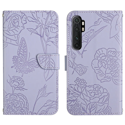 Skin Feel Butterfly Peony Embossed Leather Phone Case, For Xiaomi Mi Mix 4, For Xiaomi Mi Note 10 Lite, For Xiaomi Mi Note 10 / Note 10 Pro, For Xiaomi Poco M4 Pro 4G