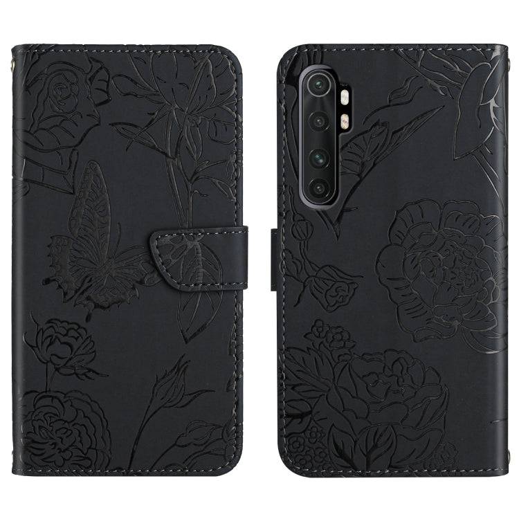 Skin Feel Butterfly Peony Embossed Leather Phone Case, For Xiaomi Mi Mix 4, For Xiaomi Mi Note 10 Lite, For Xiaomi Mi Note 10 / Note 10 Pro, For Xiaomi Poco M4 Pro 4G