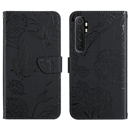 Skin Feel Butterfly Peony Embossed Leather Phone Case, For Xiaomi Mi Mix 4, For Xiaomi Mi Note 10 Lite, For Xiaomi Mi Note 10 / Note 10 Pro, For Xiaomi Poco M4 Pro 4G