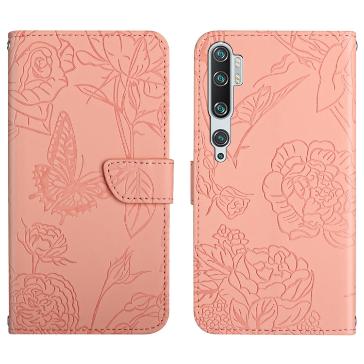 Skin Feel Butterfly Peony Embossed Leather Phone Case, For Xiaomi Mi Mix 4, For Xiaomi Mi Note 10 Lite, For Xiaomi Mi Note 10 / Note 10 Pro, For Xiaomi Poco M4 Pro 4G