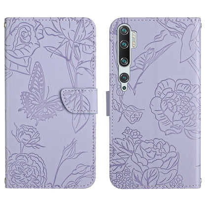 Skin Feel Butterfly Peony Embossed Leather Phone Case, For Xiaomi Mi Mix 4, For Xiaomi Mi Note 10 Lite, For Xiaomi Mi Note 10 / Note 10 Pro, For Xiaomi Poco M4 Pro 4G