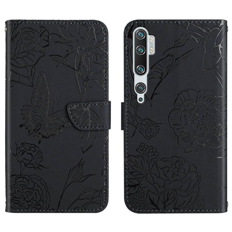 Skin Feel Butterfly Peony Embossed Leather Phone Case, For Xiaomi Mi Mix 4, For Xiaomi Mi Note 10 Lite, For Xiaomi Mi Note 10 / Note 10 Pro, For Xiaomi Poco M4 Pro 4G