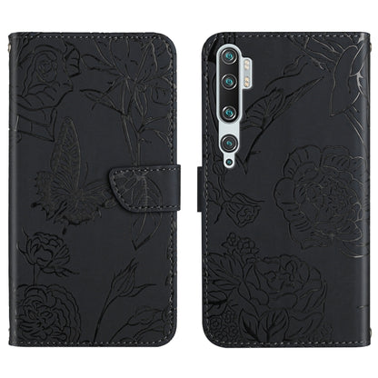 Skin Feel Butterfly Peony Embossed Leather Phone Case, For Xiaomi Mi Mix 4, For Xiaomi Mi Note 10 Lite, For Xiaomi Mi Note 10 / Note 10 Pro, For Xiaomi Poco M4 Pro 4G