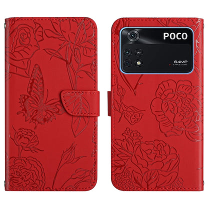 Skin Feel Butterfly Peony Embossed Leather Phone Case, For Xiaomi Mi Mix 4, For Xiaomi Mi Note 10 Lite, For Xiaomi Mi Note 10 / Note 10 Pro, For Xiaomi Poco M4 Pro 4G