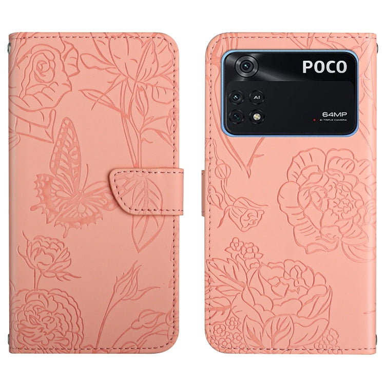 Skin Feel Butterfly Peony Embossed Leather Phone Case, For Xiaomi Mi Mix 4, For Xiaomi Mi Note 10 Lite, For Xiaomi Mi Note 10 / Note 10 Pro, For Xiaomi Poco M4 Pro 4G