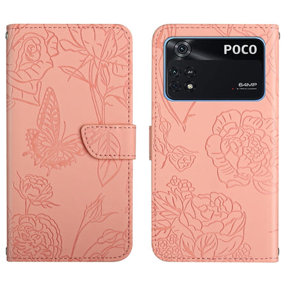 Skin Feel Butterfly Peony Embossed Leather Phone Case, For Xiaomi Mi Mix 4, For Xiaomi Mi Note 10 Lite, For Xiaomi Mi Note 10 / Note 10 Pro, For Xiaomi Poco M4 Pro 4G