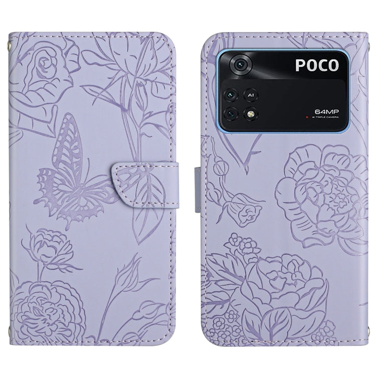 Skin Feel Butterfly Peony Embossed Leather Phone Case, For Xiaomi Mi Mix 4, For Xiaomi Mi Note 10 Lite, For Xiaomi Mi Note 10 / Note 10 Pro, For Xiaomi Poco M4 Pro 4G
