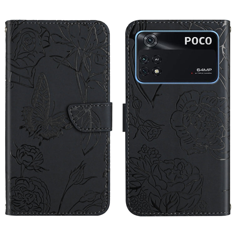 Skin Feel Butterfly Peony Embossed Leather Phone Case, For Xiaomi Mi Mix 4, For Xiaomi Mi Note 10 Lite, For Xiaomi Mi Note 10 / Note 10 Pro, For Xiaomi Poco M4 Pro 4G