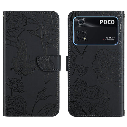Skin Feel Butterfly Peony Embossed Leather Phone Case, For Xiaomi Mi Mix 4, For Xiaomi Mi Note 10 Lite, For Xiaomi Mi Note 10 / Note 10 Pro, For Xiaomi Poco M4 Pro 4G