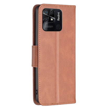Lambskin Texture Pure Color Leather Phone Case, For Xiaomi Redmi 10C