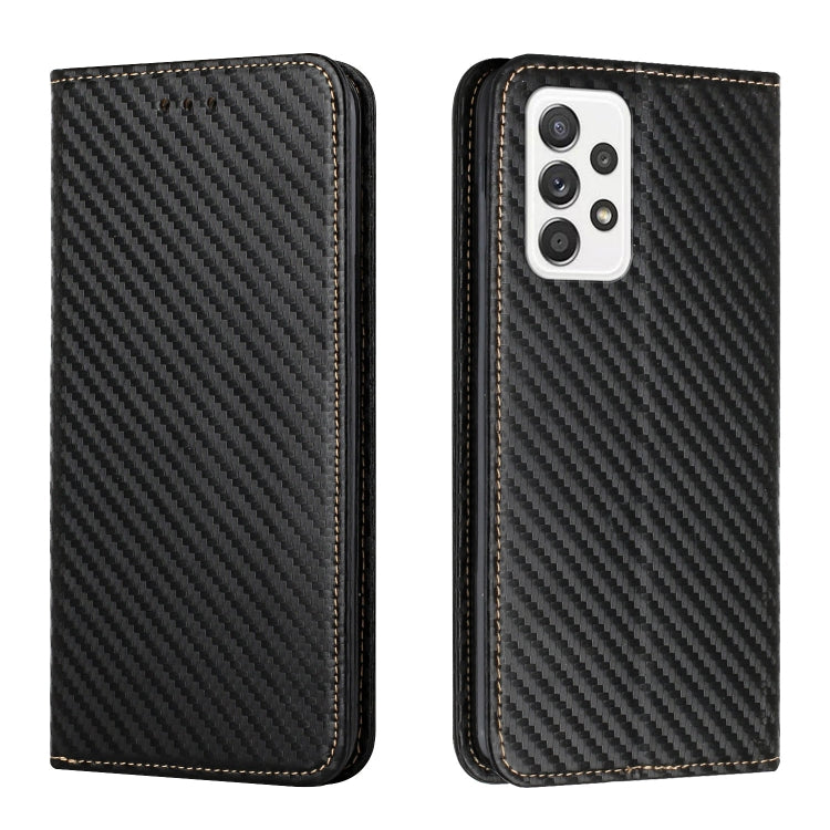 Carbon Fiber Texture Flip Holder Leather Phone Case, For Samsung Galaxy A13 5G, For Samsung Galaxy A33 5G, For Samsung Galaxy A53, For Samsung Galaxy S22 Ultra 5G