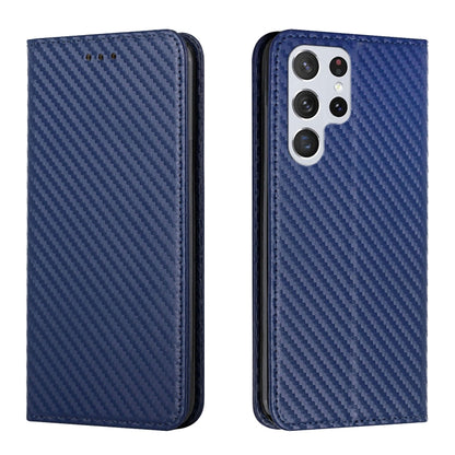 Carbon Fiber Texture Flip Holder Leather Phone Case, For Samsung Galaxy A13 5G, For Samsung Galaxy A33 5G, For Samsung Galaxy A53, For Samsung Galaxy S22 Ultra 5G