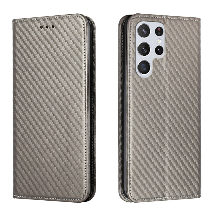 Carbon Fiber Texture Flip Holder Leather Phone Case, For Samsung Galaxy A13 5G, For Samsung Galaxy A33 5G, For Samsung Galaxy A53, For Samsung Galaxy S22 Ultra 5G
