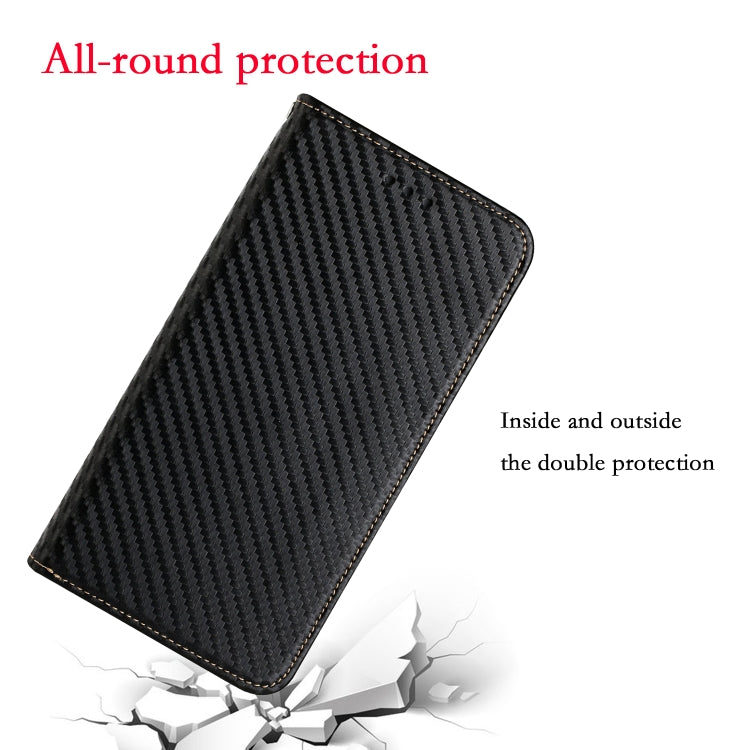 Carbon Fiber Texture Flip Holder Leather Phone Case, For Samsung Galaxy S22 5G, For Samsung Galaxy S22+ 5G, For OPPO A16, For vivo Y21