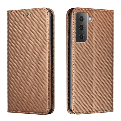 Carbon Fiber Texture Flip Holder Leather Phone Case, For Samsung Galaxy S22 5G, For Samsung Galaxy S22+ 5G, For OPPO A16, For vivo Y21