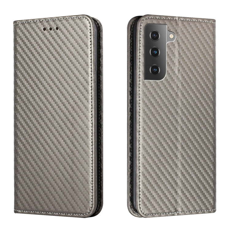 Carbon Fiber Texture Flip Holder Leather Phone Case, For Samsung Galaxy S22 5G, For Samsung Galaxy S22+ 5G, For OPPO A16, For vivo Y21