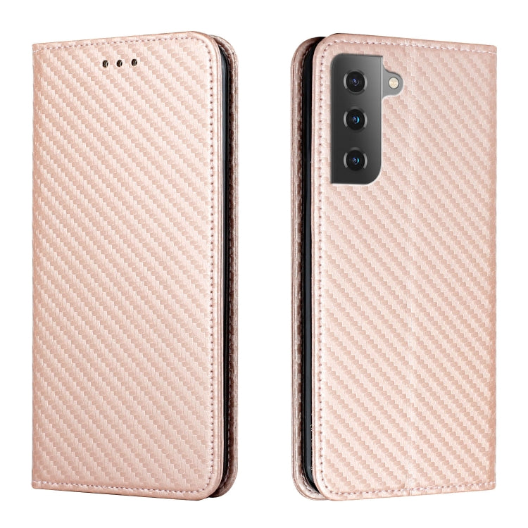 Carbon Fiber Texture Flip Holder Leather Phone Case, For Samsung Galaxy S22 5G, For Samsung Galaxy S22+ 5G, For OPPO A16, For vivo Y21
