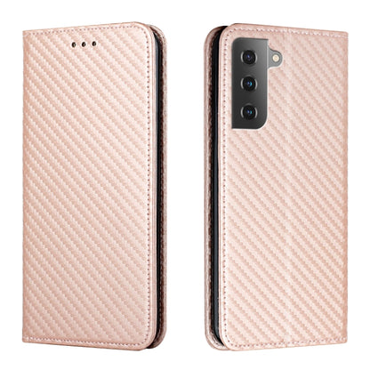 Carbon Fiber Texture Flip Holder Leather Phone Case, For Samsung Galaxy S22 5G, For Samsung Galaxy S22+ 5G, For OPPO A16, For vivo Y21