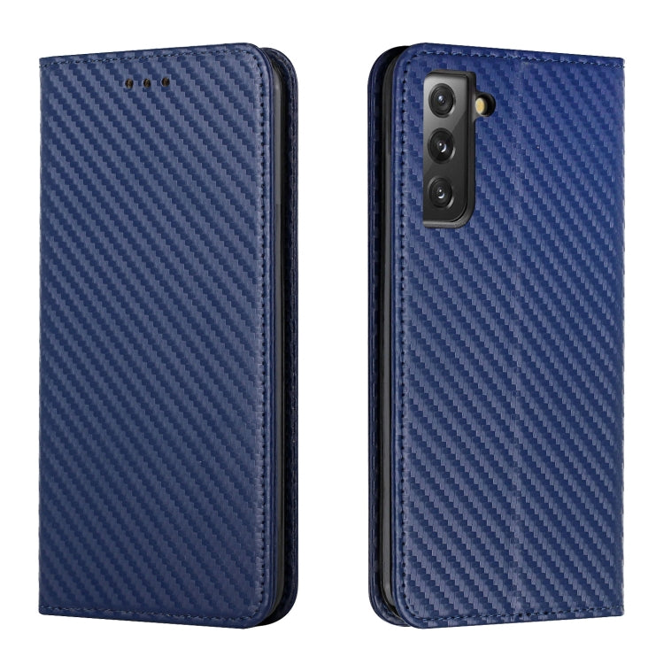 Carbon Fiber Texture Flip Holder Leather Phone Case, For Samsung Galaxy S22 5G, For Samsung Galaxy S22+ 5G, For OPPO A16, For vivo Y21