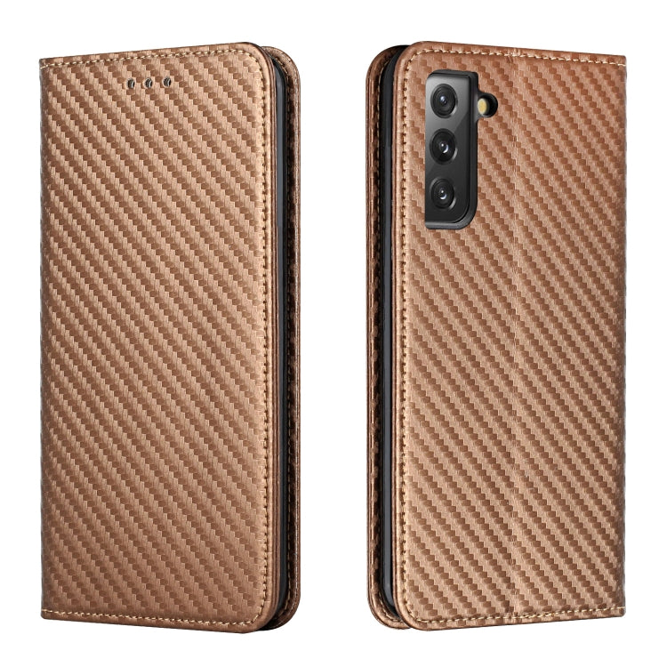 Carbon Fiber Texture Flip Holder Leather Phone Case, For Samsung Galaxy S22 5G, For Samsung Galaxy S22+ 5G, For OPPO A16, For vivo Y21