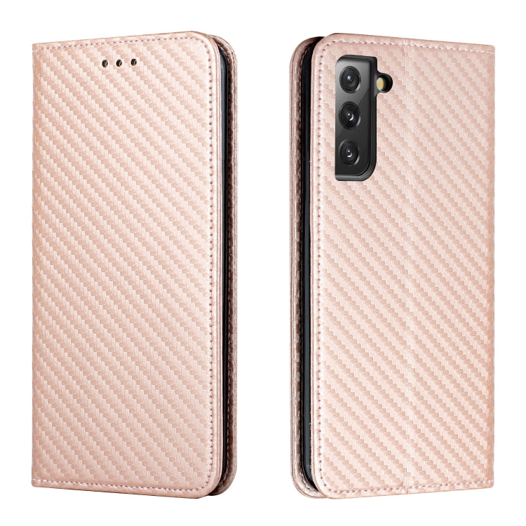 Carbon Fiber Texture Flip Holder Leather Phone Case, For Samsung Galaxy S22 5G, For Samsung Galaxy S22+ 5G, For OPPO A16, For vivo Y21