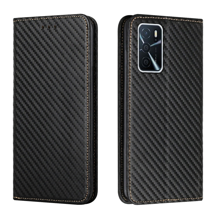 Carbon Fiber Texture Flip Holder Leather Phone Case, For Samsung Galaxy S22 5G, For Samsung Galaxy S22+ 5G, For OPPO A16, For vivo Y21