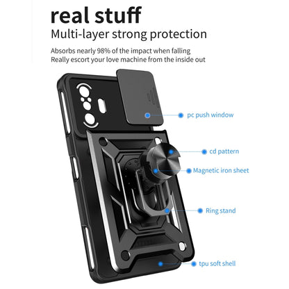 Sliding Camera Cover Design TPU+PC Phone Case, For  Xiaomi Poco F3 GT/Redmi K40, For Xiaomi Redmi 10C 4G