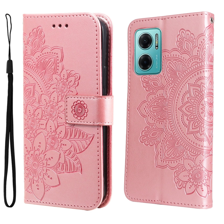 7-petal Flowers Embossing Pattern Horizontal Flip Leather Case, For Xiaomi Redmi Note 11E/Redmi 10 Prime+ 5G, For Huawei Nova 9 Pro/Honor 50 Pro, For Infinix Hot 11, For Infinix Note 11