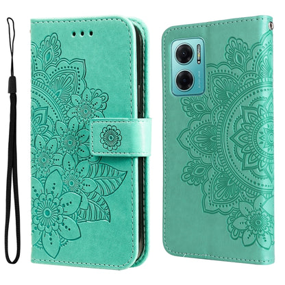 7-petal Flowers Embossing Pattern Horizontal Flip Leather Case, For Xiaomi Redmi Note 11E/Redmi 10 Prime+ 5G, For Huawei Nova 9 Pro/Honor 50 Pro, For Infinix Hot 11, For Infinix Note 11