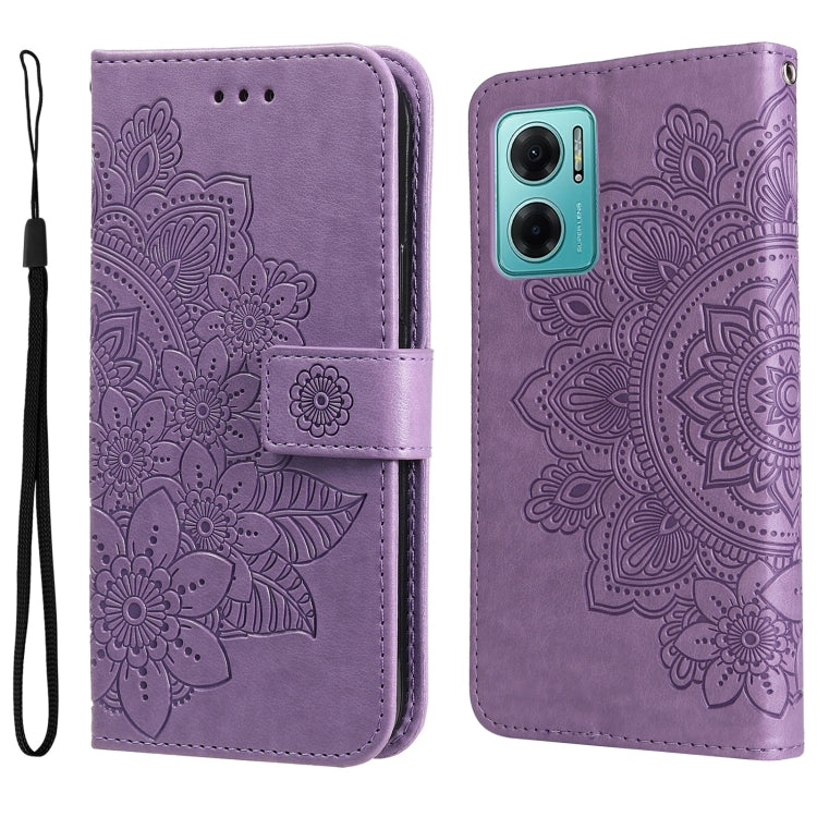 7-petal Flowers Embossing Pattern Horizontal Flip Leather Case, For Xiaomi Redmi Note 11E/Redmi 10 Prime+ 5G, For Huawei Nova 9 Pro/Honor 50 Pro, For Infinix Hot 11, For Infinix Note 11