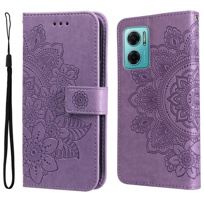 7-petal Flowers Embossing Pattern Horizontal Flip Leather Case, For Xiaomi Redmi Note 11E/Redmi 10 Prime+ 5G, For Huawei Nova 9 Pro/Honor 50 Pro, For Infinix Hot 11, For Infinix Note 11