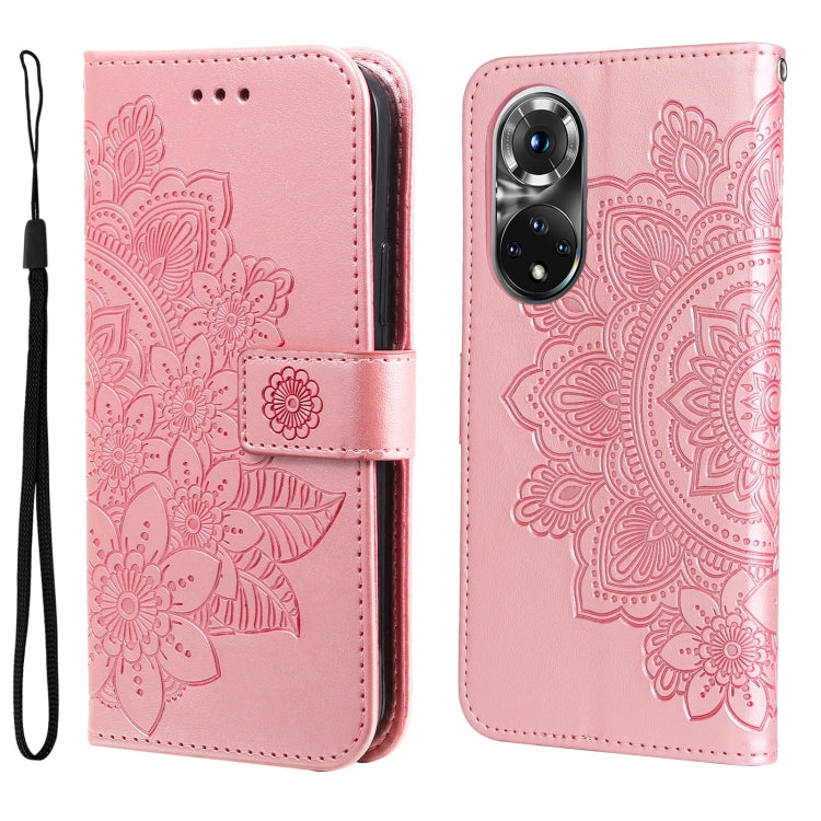 7-petal Flowers Embossing Pattern Horizontal Flip Leather Case, For Xiaomi Redmi Note 11E/Redmi 10 Prime+ 5G, For Huawei Nova 9 Pro/Honor 50 Pro, For Infinix Hot 11, For Infinix Note 11