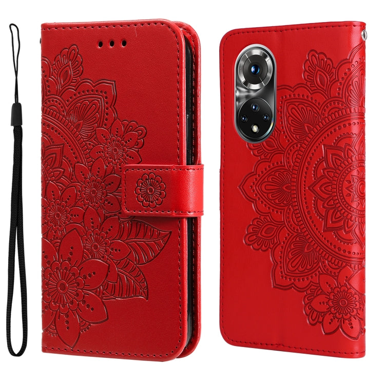 7-petal Flowers Embossing Pattern Horizontal Flip Leather Case, For Xiaomi Redmi Note 11E/Redmi 10 Prime+ 5G, For Huawei Nova 9 Pro/Honor 50 Pro, For Infinix Hot 11, For Infinix Note 11