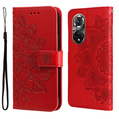 7-petal Flowers Embossing Pattern Horizontal Flip Leather Case, For Xiaomi Redmi Note 11E/Redmi 10 Prime+ 5G, For Huawei Nova 9 Pro/Honor 50 Pro, For Infinix Hot 11, For Infinix Note 11