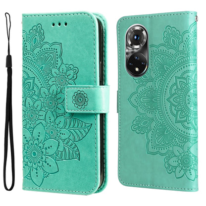 7-petal Flowers Embossing Pattern Horizontal Flip Leather Case, For Xiaomi Redmi Note 11E/Redmi 10 Prime+ 5G, For Huawei Nova 9 Pro/Honor 50 Pro, For Infinix Hot 11, For Infinix Note 11