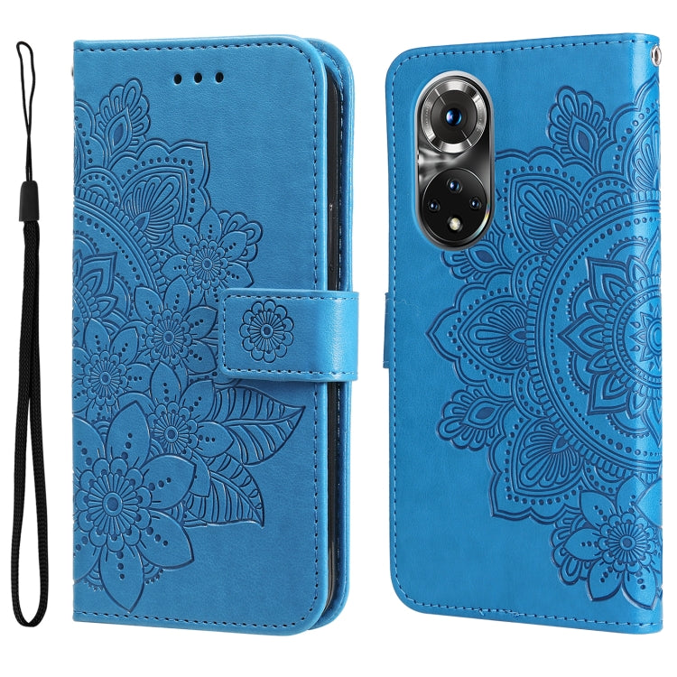 7-petal Flowers Embossing Pattern Horizontal Flip Leather Case, For Xiaomi Redmi Note 11E/Redmi 10 Prime+ 5G, For Huawei Nova 9 Pro/Honor 50 Pro, For Infinix Hot 11, For Infinix Note 11