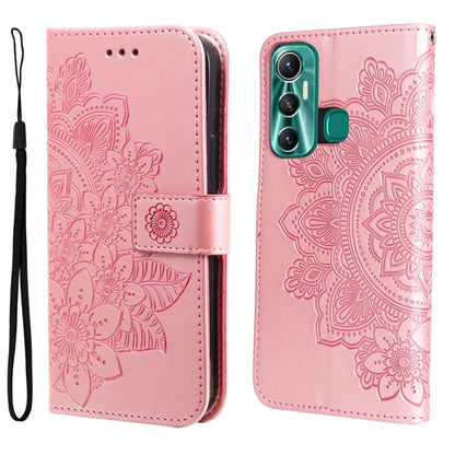 7-petal Flowers Embossing Pattern Horizontal Flip Leather Case, For Xiaomi Redmi Note 11E/Redmi 10 Prime+ 5G, For Huawei Nova 9 Pro/Honor 50 Pro, For Infinix Hot 11, For Infinix Note 11