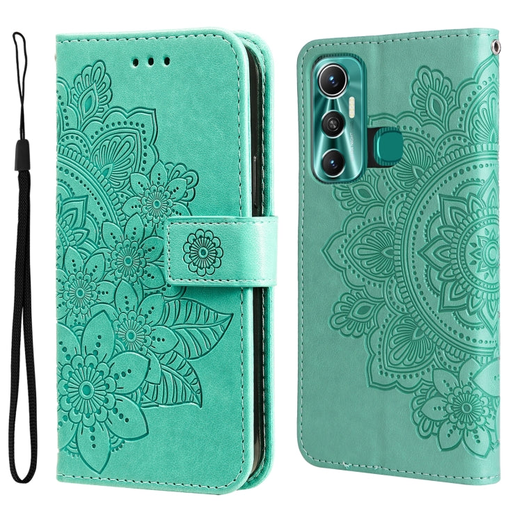7-petal Flowers Embossing Pattern Horizontal Flip Leather Case, For Xiaomi Redmi Note 11E/Redmi 10 Prime+ 5G, For Huawei Nova 9 Pro/Honor 50 Pro, For Infinix Hot 11, For Infinix Note 11