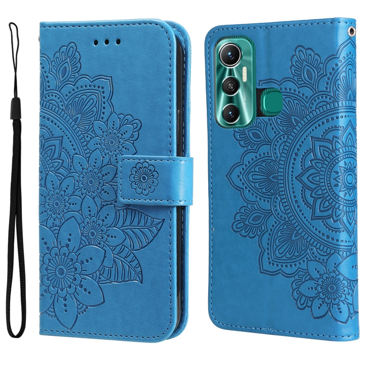 7-petal Flowers Embossing Pattern Horizontal Flip Leather Case, For Xiaomi Redmi Note 11E/Redmi 10 Prime+ 5G, For Huawei Nova 9 Pro/Honor 50 Pro, For Infinix Hot 11, For Infinix Note 11