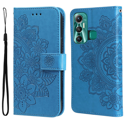 7-petal Flowers Embossing Pattern Horizontal Flip Leather Case, For Xiaomi Redmi Note 11E/Redmi 10 Prime+ 5G, For Huawei Nova 9 Pro/Honor 50 Pro, For Infinix Hot 11, For Infinix Note 11