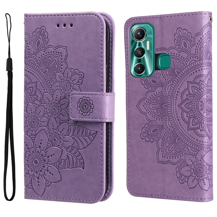 7-petal Flowers Embossing Pattern Horizontal Flip Leather Case, For Xiaomi Redmi Note 11E/Redmi 10 Prime+ 5G, For Huawei Nova 9 Pro/Honor 50 Pro, For Infinix Hot 11, For Infinix Note 11