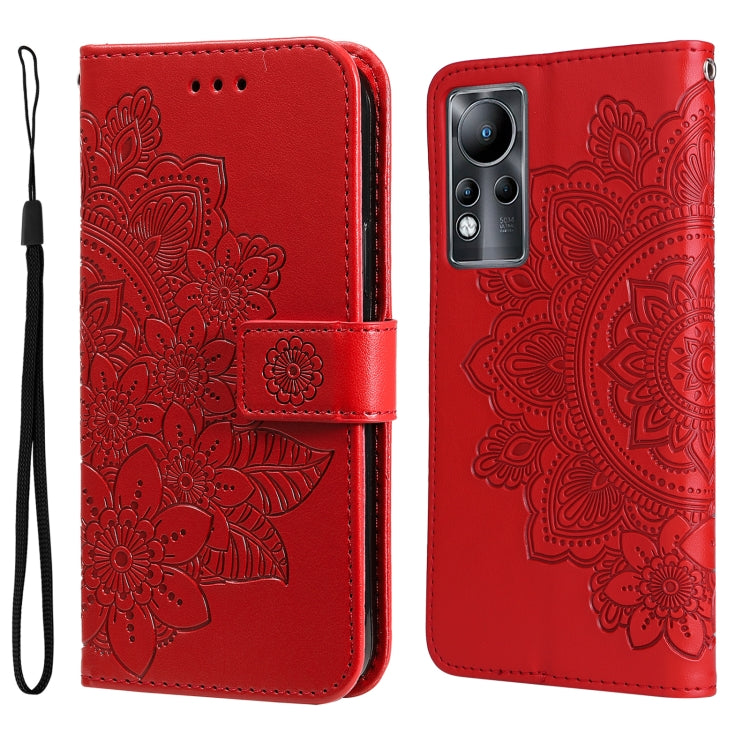 7-petal Flowers Embossing Pattern Horizontal Flip Leather Case, For Xiaomi Redmi Note 11E/Redmi 10 Prime+ 5G, For Huawei Nova 9 Pro/Honor 50 Pro, For Infinix Hot 11, For Infinix Note 11