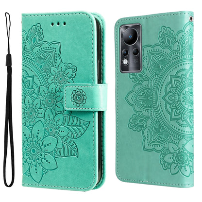 7-petal Flowers Embossing Pattern Horizontal Flip Leather Case, For Xiaomi Redmi Note 11E/Redmi 10 Prime+ 5G, For Huawei Nova 9 Pro/Honor 50 Pro, For Infinix Hot 11, For Infinix Note 11