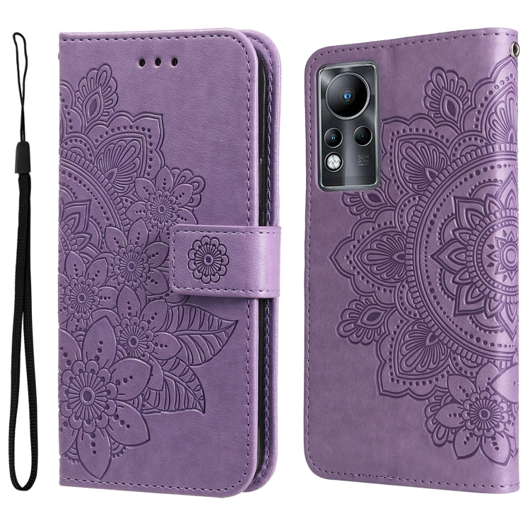 7-petal Flowers Embossing Pattern Horizontal Flip Leather Case, For Xiaomi Redmi Note 11E/Redmi 10 Prime+ 5G, For Huawei Nova 9 Pro/Honor 50 Pro, For Infinix Hot 11, For Infinix Note 11