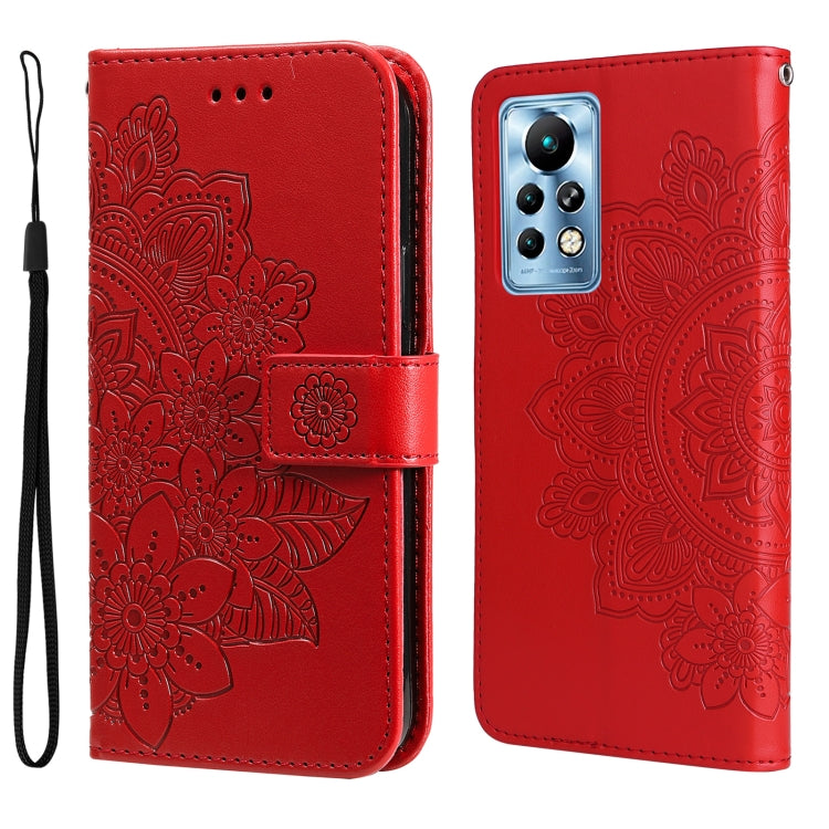 7-petal Flowers Embossing Pattern Horizontal Flip Leather Case, For Infinix Note 11 Pro/Note 11s, For OPPO Realme C35, For OPPO Reno7 SE 5G, For OPPO Reno7 Z/A96 5G/OnePlus Nord N20 5G