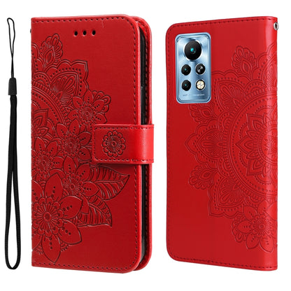 7-petal Flowers Embossing Pattern Horizontal Flip Leather Case, For Infinix Note 11 Pro/Note 11s, For OPPO Realme C35, For OPPO Reno7 SE 5G, For OPPO Reno7 Z/A96 5G/OnePlus Nord N20 5G