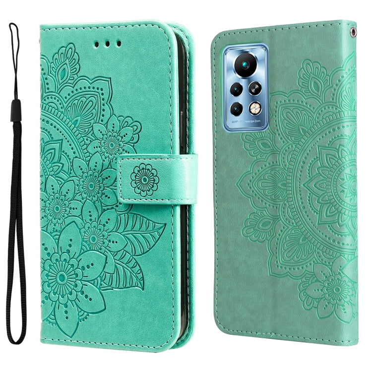 7-petal Flowers Embossing Pattern Horizontal Flip Leather Case, For Infinix Note 11 Pro/Note 11s, For OPPO Realme C35, For OPPO Reno7 SE 5G, For OPPO Reno7 Z/A96 5G/OnePlus Nord N20 5G