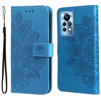 7-petal Flowers Embossing Pattern Horizontal Flip Leather Case, For Infinix Note 11 Pro/Note 11s, For OPPO Realme C35, For OPPO Reno7 SE 5G, For OPPO Reno7 Z/A96 5G/OnePlus Nord N20 5G